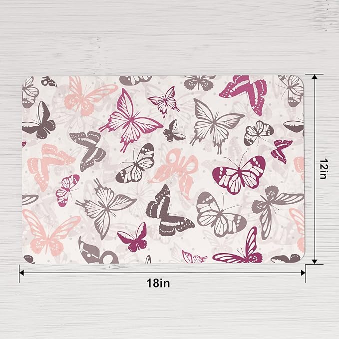 QIYI Placemats Set of 6, 12x18 Inch Faux Leather Place Mats - Image 3