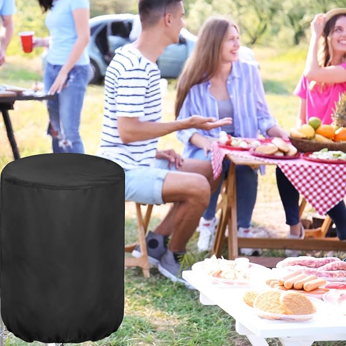 Smoker Cover Fit for Realcook Vertical 17 Inch Steel Charcoal Smoker, - Image 6