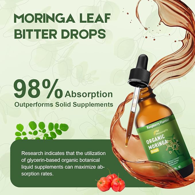 Moringa Leaf Drops with Vitamin C, Moringa Oleifera Extract Liquid Drops - Image 6