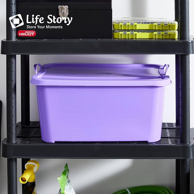 Life Story 6 Pack Light Duty Stackable Storage Bin, 55 Quart Home Organizer - Image 5