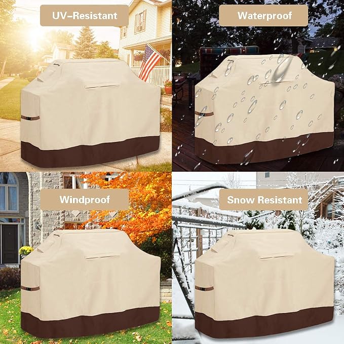Vailge Grill Cover, 65-inch Waterproof BBQ Cover, 600D Heavy Duty Gas Grill - Image 7