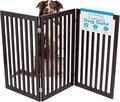 INTERNET'S BEST Dog Gate Indoor Freestanding Pet Barrier, Folding Wood Dog Fence by BIRDROCKHOME