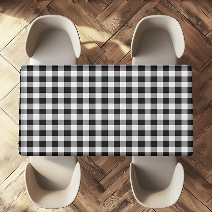 Rectangle Table Cloth Cover Waterproof Elastic Fitted Polyester Fitted - Image 5