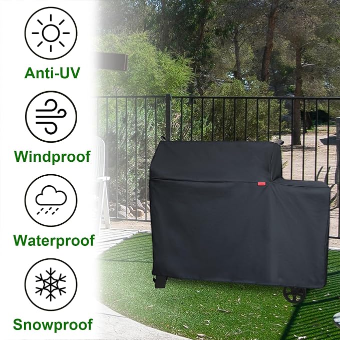 Grill Cover Fits Traeger Grills Woodridge Grill and Smoker TFB86MLH, Outdoor - Image 5
