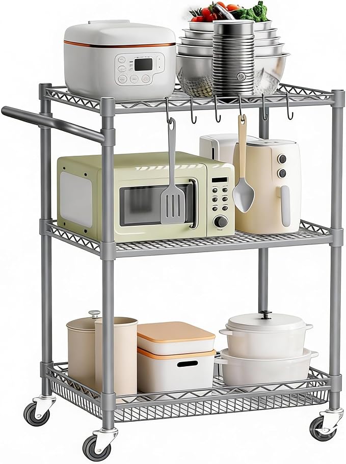 3 Tier Rolling Utility Carts - Image 7