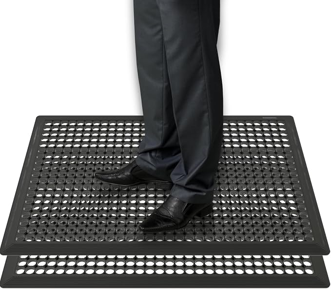 BESEA 2Pack Rubber Floor Mats 36 x 60 Inch – Heavy Duty Outdoor Door Mats by BeSea