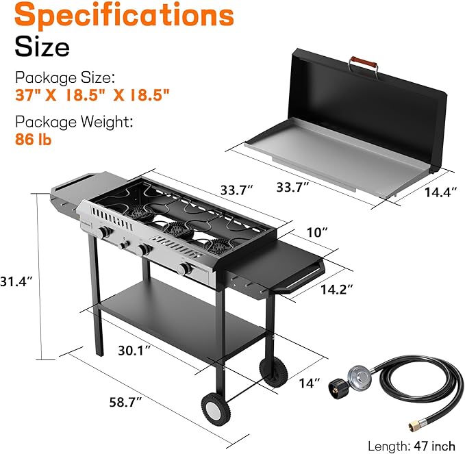 Veralune 3 Burner Propane Stove - Image 7