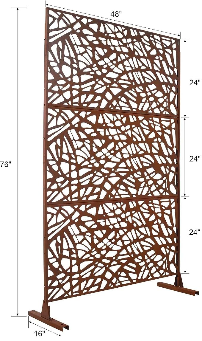 Outdoor Decorative Metal Privacy Screen Panel, Steel Partition - Image 5
