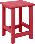 Costaelm Kids Outdoor Side Table, Small Patio HDPE Adirondack Square Table by Costaelm