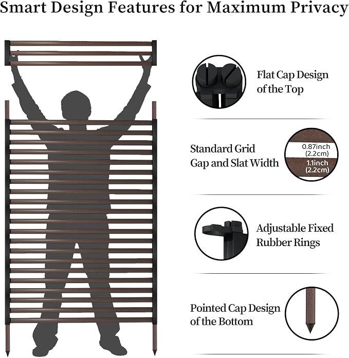 Outdoor Privacy Screens, 3FT X 5FT Decorative Privacy Fence Panels - Image 4
