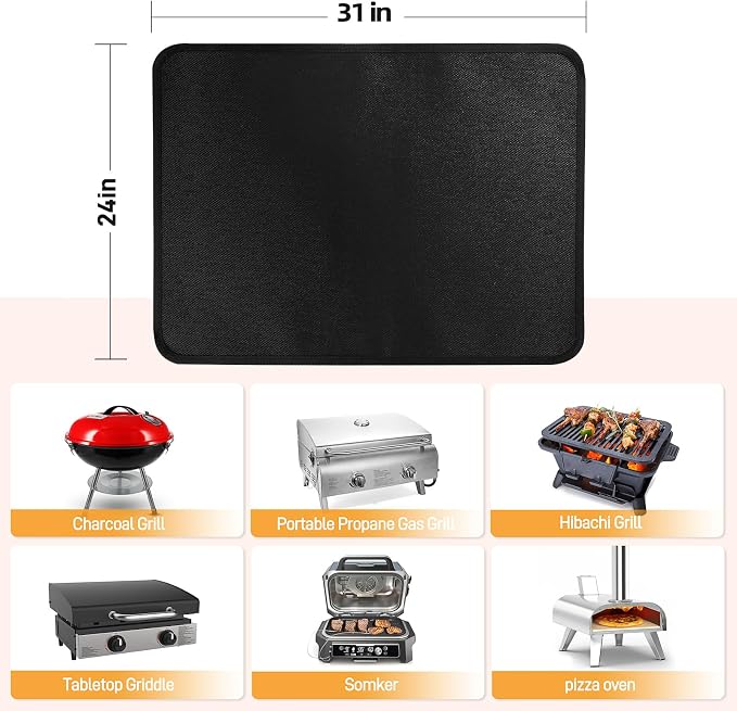 Heat Resistant Mats for Countertop and Grill Table, Fireproof Grill Mats for - Image 5