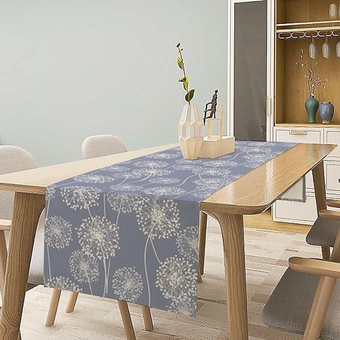 Dandelions Farmhouse Table Runner, Vintage Summer Fall Rustic Country Table - Image 3