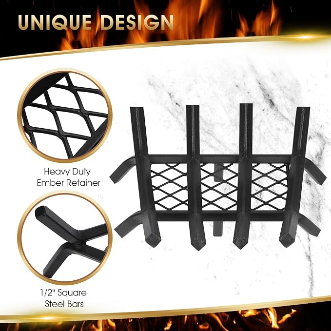 Fireplace Grate 17 "Heavy Duty - Image 2