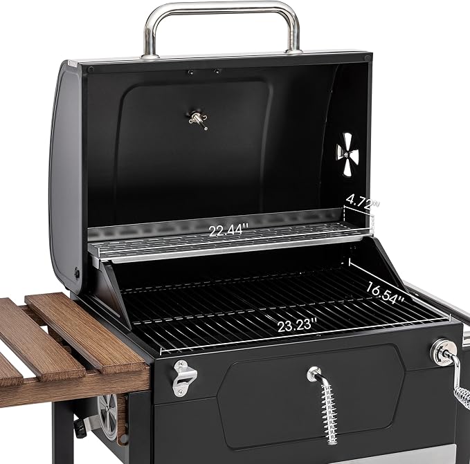 Royal Gourmet CD1824M 24-Inch Charcoal Grill, BBQ Smoker - Image 4