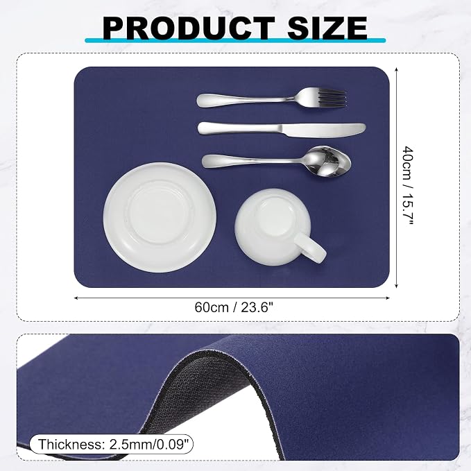 uxcell Silicone Mats for Kitchen Counter, 23.6" x 15.7" Non-Slip Countertop - Image 2