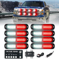 Xprite White Red LED Surface Mount Strobe Lights Kit, w/Control Panel Emergency by Xprite
