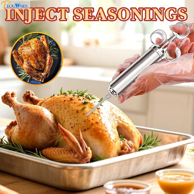 304-Stainless Steel Meat Injector Syringe Kit - Image 7