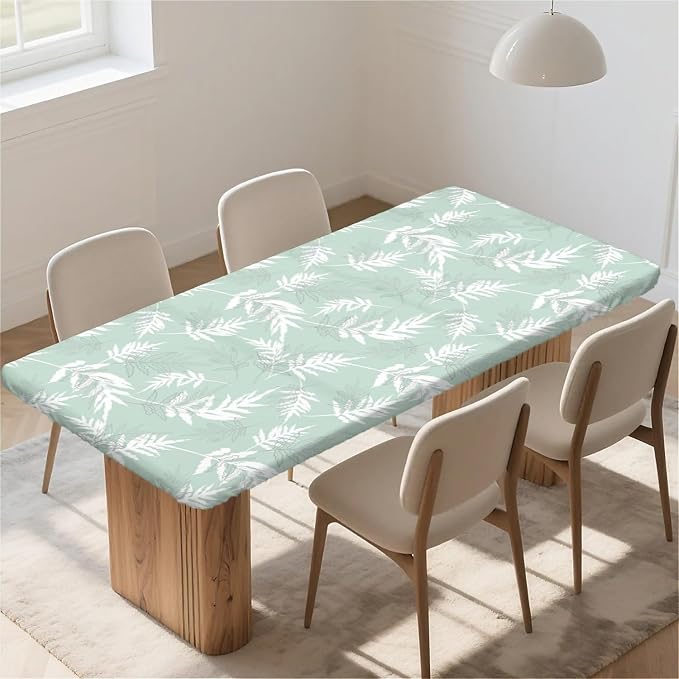 Rectangle Table Cloth Cover Waterproof Elastic Fitted Polyester Fitted - Image 6