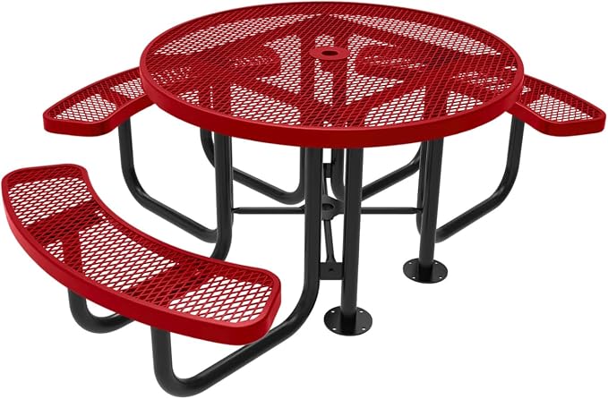 COATEDOUTDOORFURNITURE Heavy-Duty Portable Outdoor Picnic Table by CoatedOutdoorFurniture