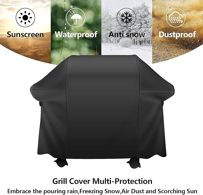 60 Inch Grill Cover, Fits for Weber Genesis, Char-Broil Nexgrill Brinkmann and - Image 5