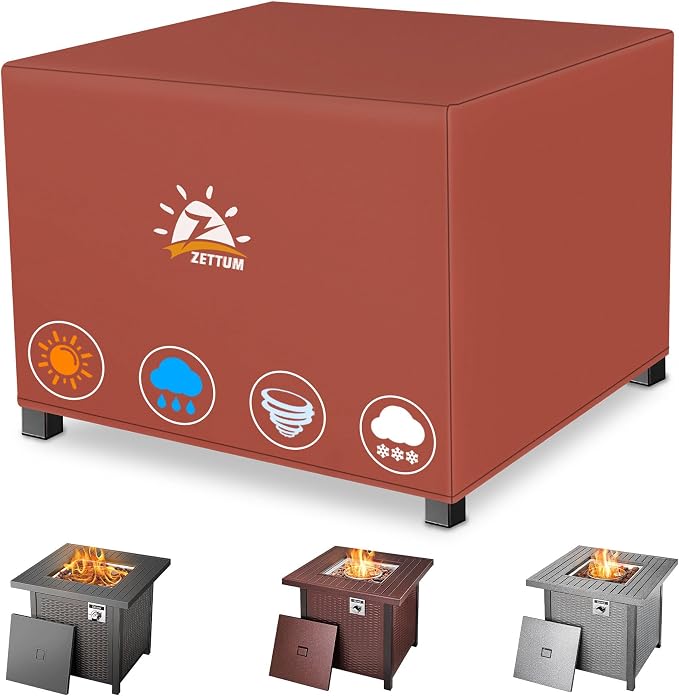 Zettum Fire Pit Cover Square 28 Inch by Zettum