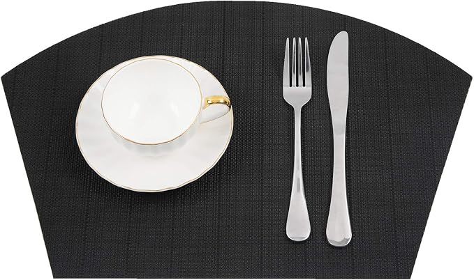 SHACOS Wedge Placemats Set of 8 Woven Vinyl Placemats - Image 8