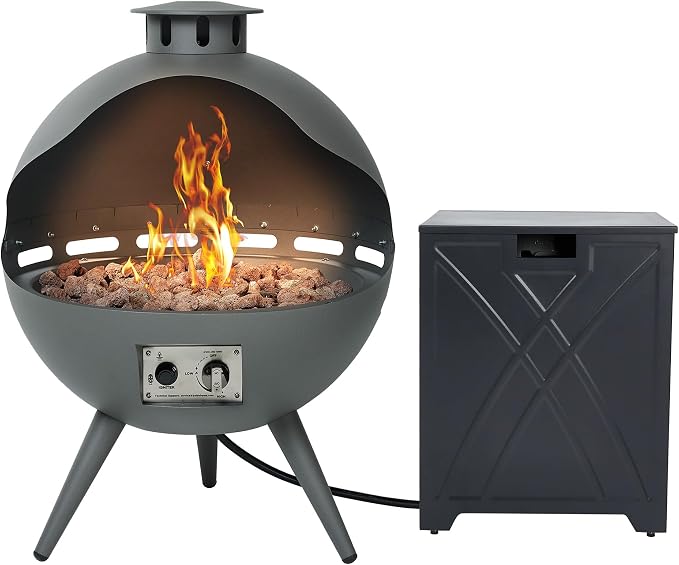24-Inch Outdoor Propane Fireplace by BAIDEHOME