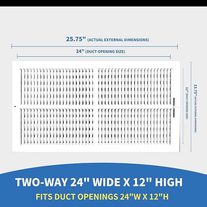 24x12 Vent Register, Vent Covers - Image 2