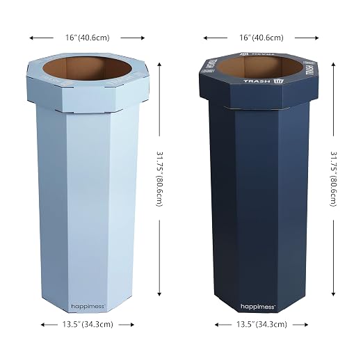 Eyely MPH1302B-2SET Sal 25-Gallon Disposable Corrugated Cardboard Event Trash - Image 3