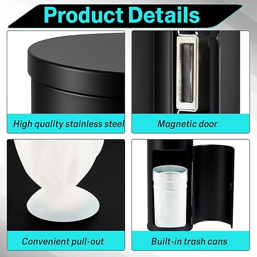 Zonon Stainless Steel Floor Stand Wipe Dispenser - Image 4