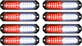 ASPL 8pcs Sync Feature Ultra Slim 12-LED Surface Mount Flashing Strobe Lights by ASPL
