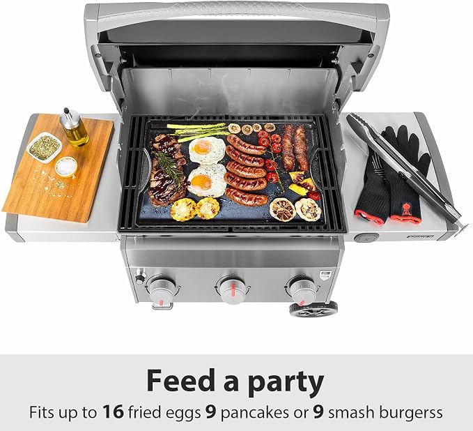 Utheer Nonstick Reversible Cast Iron Griddle 16.5" x 10.5", Ceramic Cooking - Image 6