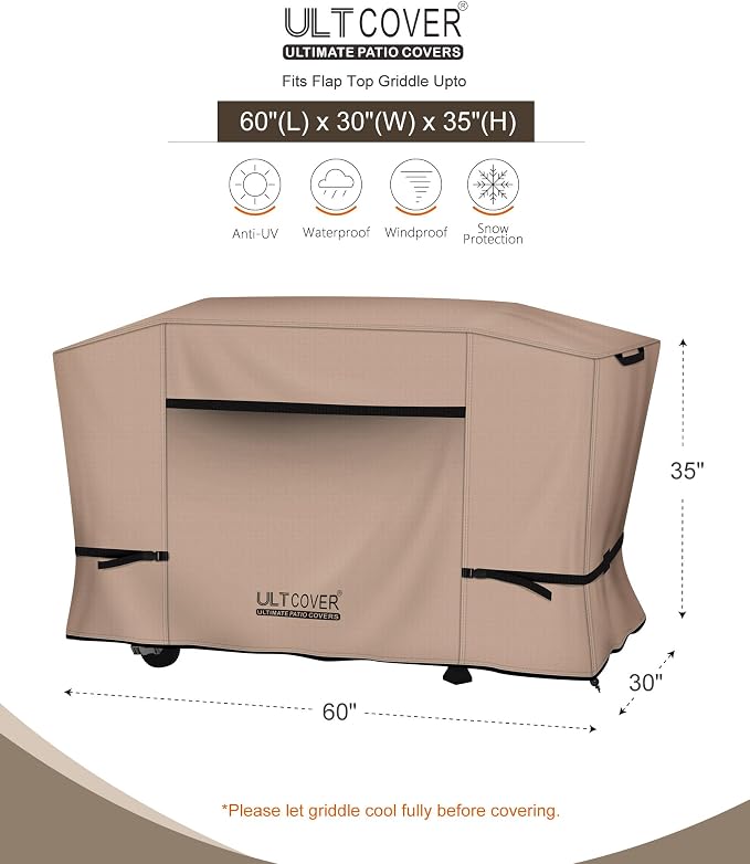ULTCOVER 600D Outdoor Waterproof Griddle Cover - Image 2