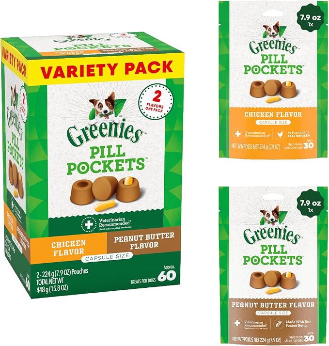 Greenies Pill Pockets for Dogs, Large Size Soft Dog Treats, Chicken Flavor and - Image 2