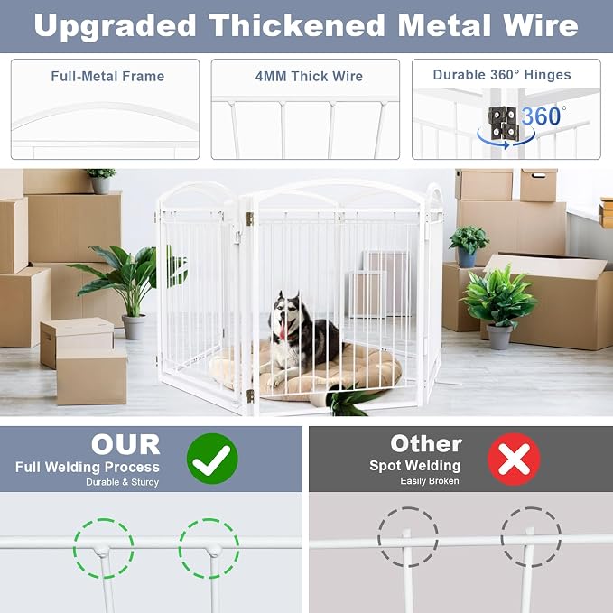 Full Metal Free Standing Dog Gate - Image 3