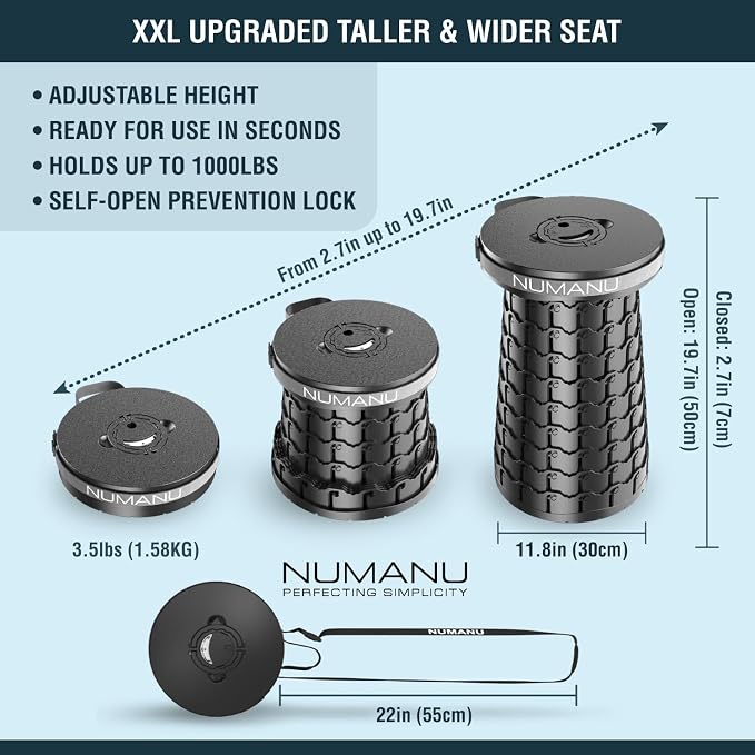 NUMANU 2025 Upgraded XXL Collapsible Stool - Image 2