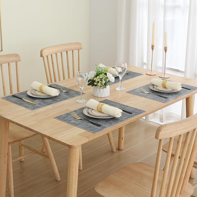 Homaxy Faux Leather Heat Resistant Placemats - Image 8