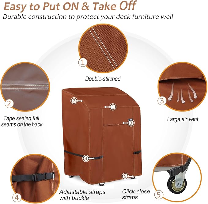 NettyPro Grill Cover Heavy Duty Waterproof 32 inch, Outdoor 2 Burner BBQ Gas - Image 6