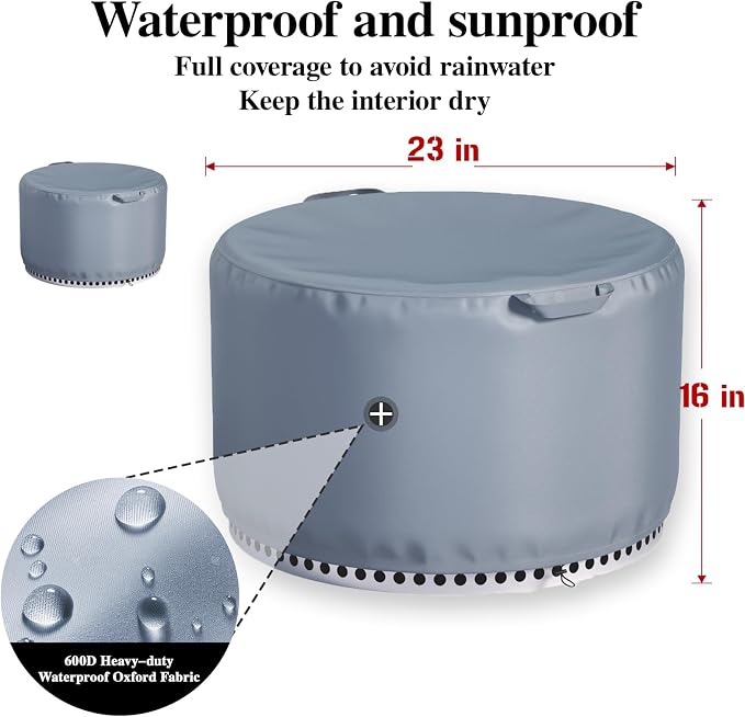 Chinchilla Round Fire Pit Cover - Image 3