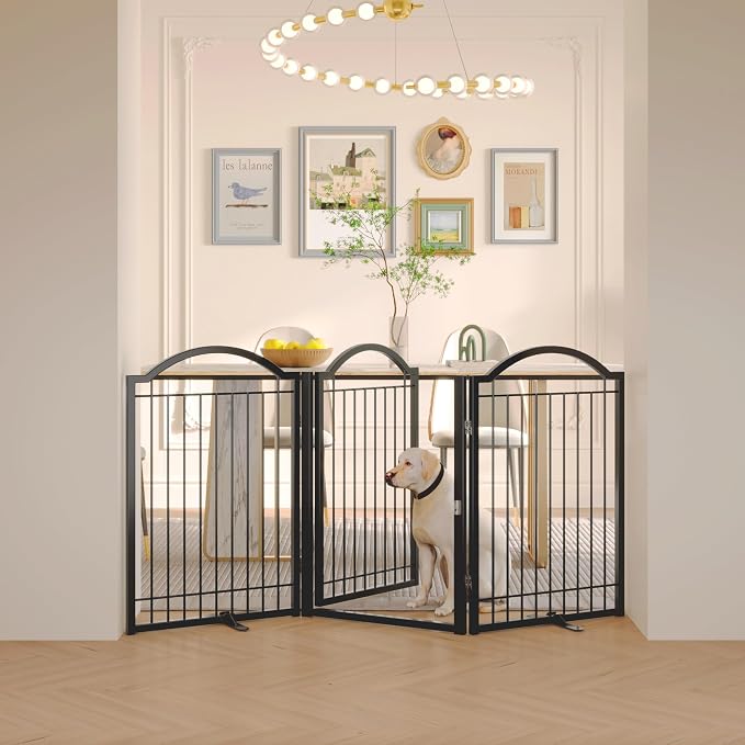 BHG Metal No-Assembly Freestanding Dog Gate by BHG