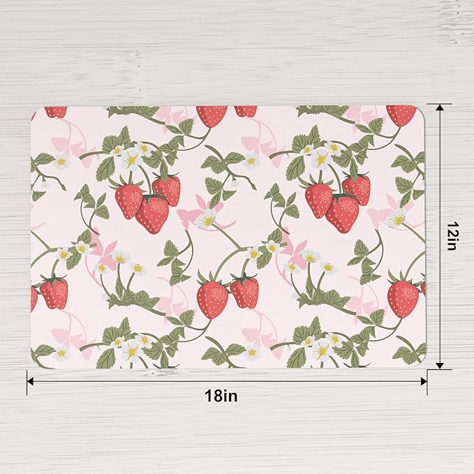QIYI Placemats Set of 6, 12x18 Inch Faux Leather Place Mats - Image 3