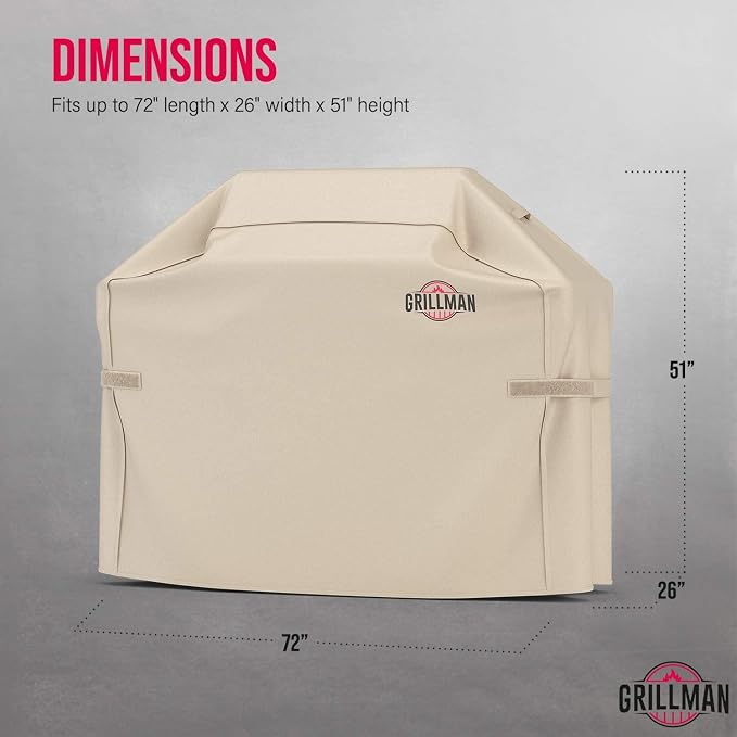 Grill Cover by Grillman, 72 Inch, BBQ Outdoor Grill Covers, Charcoal & Gas - Image 3
