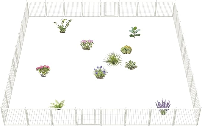 FXW Garden Fence Outdoor for The Yard – 24in x 60.9ft Heavy Duty Metal Animal by FXW