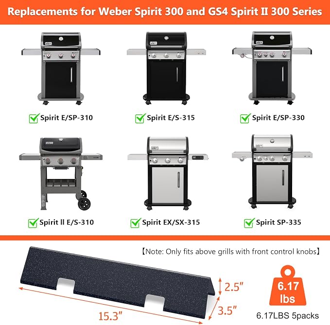 QuliMetal Grill Parts for Weber Spirit 300 Series, GS4 Replacement Parts for - Image 2
