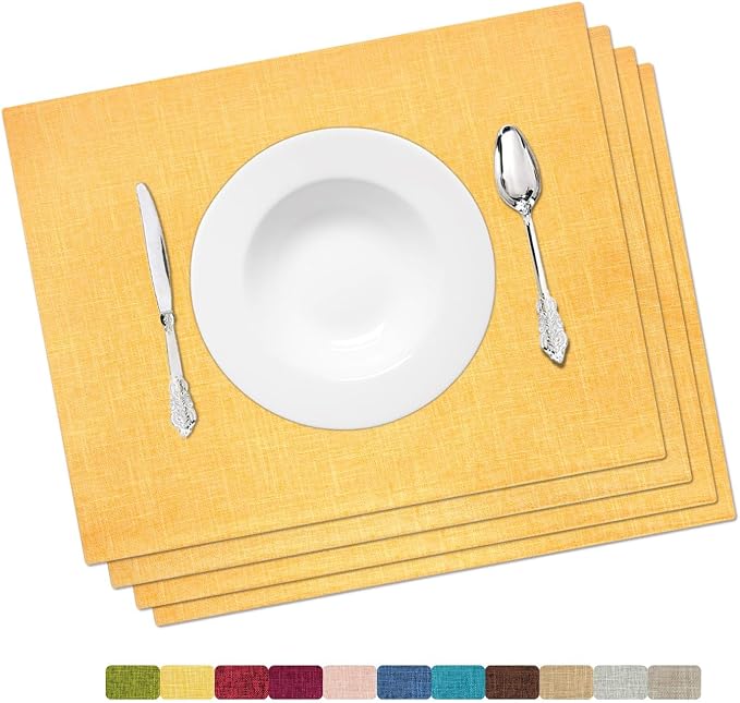 Placemat Set-Washable Place Mats by HOMEYNICE