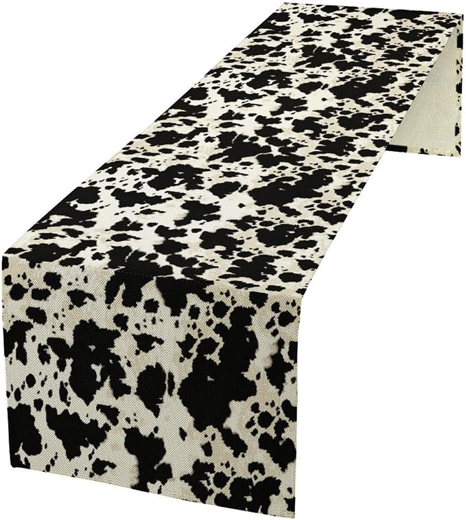 Cow Print Table Runner by Unknown