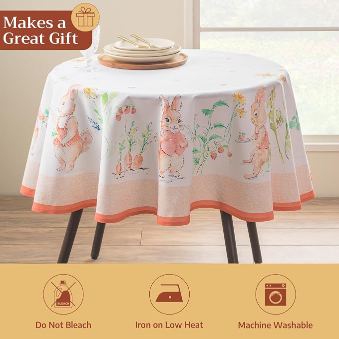 Maison d'Hermine Table Cloth Round Table 100% Cotton Tablecloth - Image 5