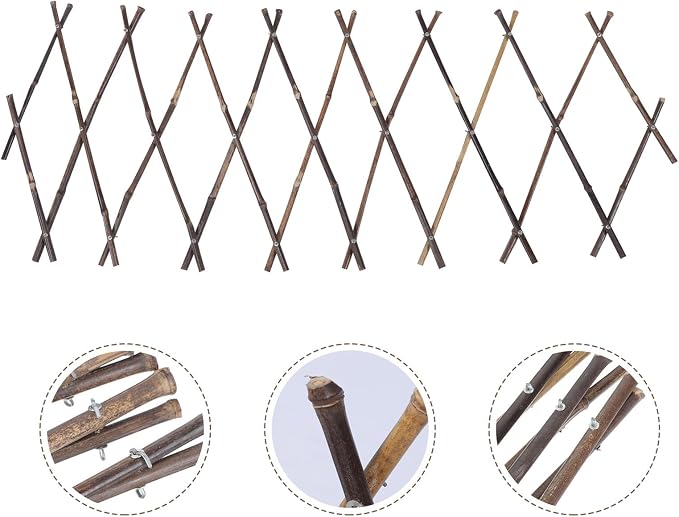 Toyvian Stretchable Garden Fence Natural Reed Decorative Partition - Image 9