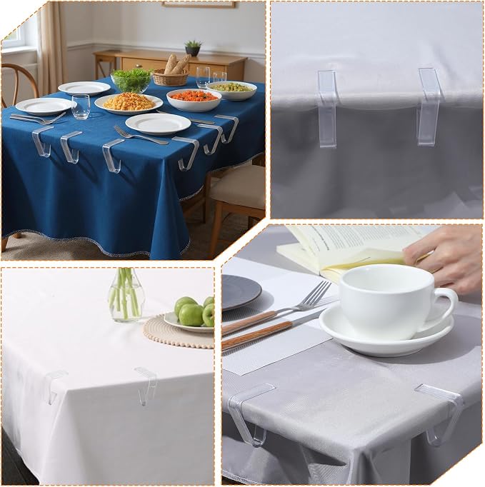 72pcs Large Transparent Tablecloth Clips, PVC Windproof Table Cover Holder - Image 5