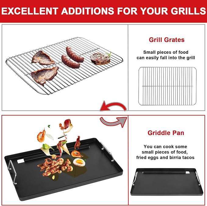 Full-Size Griddle Inserts for Charbroil Classic 280 2 Burner Gas Grills - Image 4
